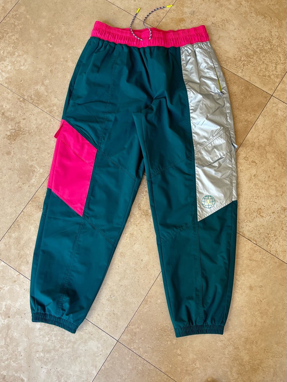 Air Jordan Neon Pink & Teal Colorblock Windbreaker Set - Picture 3 of 3